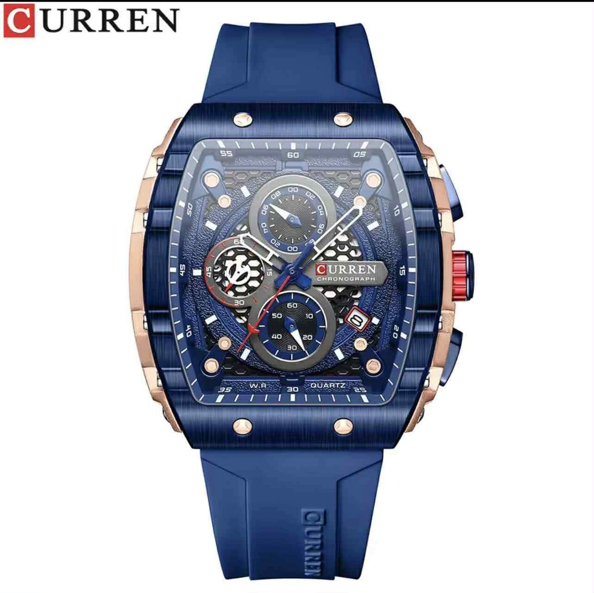 Racer skeleton chronograph watch in Blue