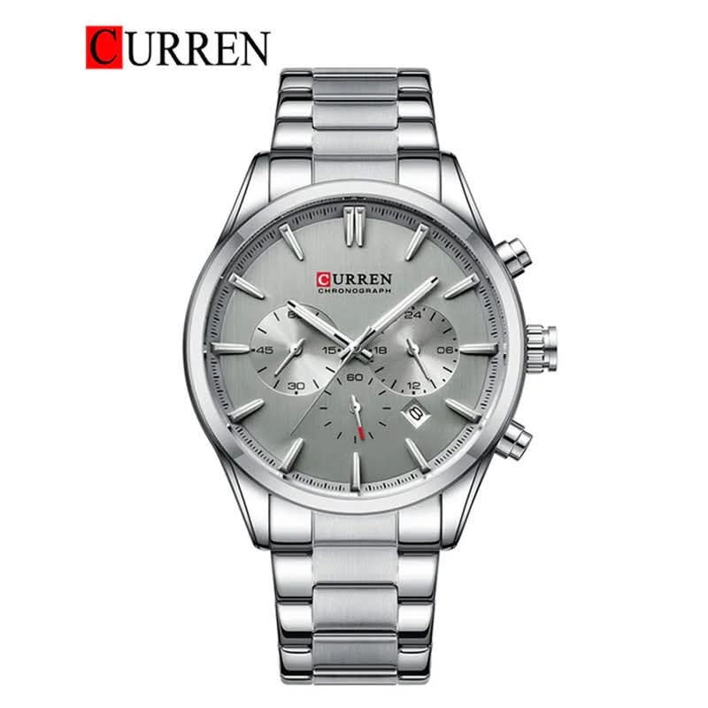 Regent steel chronograph watch in Silver Grey
