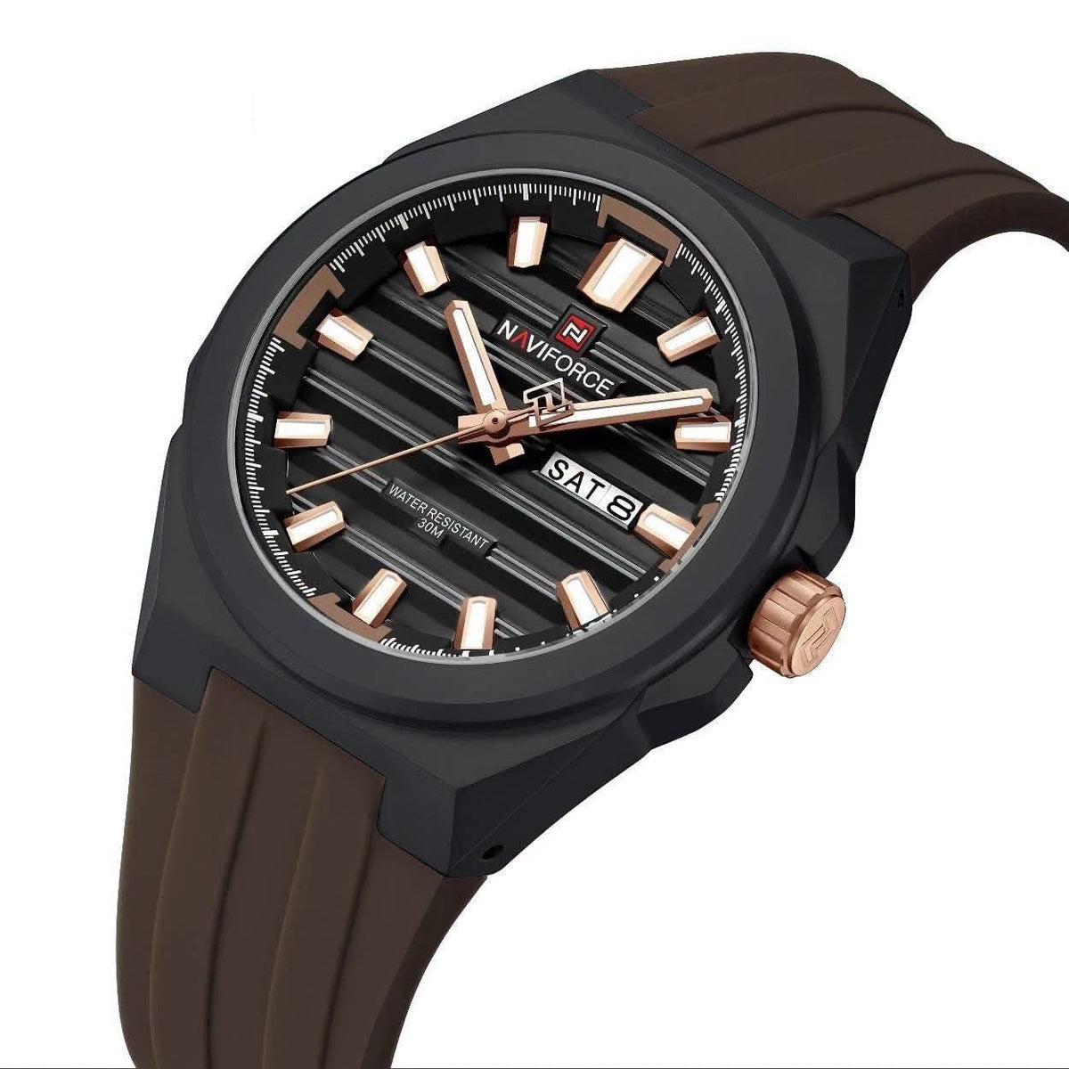 Trek Day-Date Rubber Watch