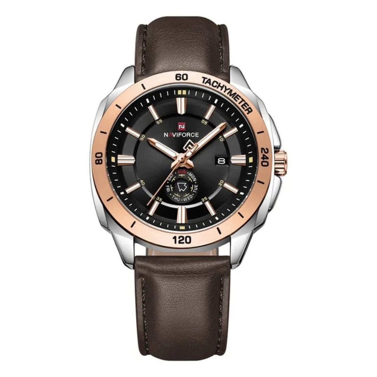 Velocity Tachymeter Leather Watch