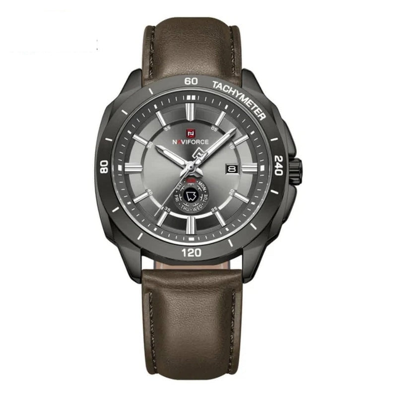 Velocity Tachymeter Leather Watch