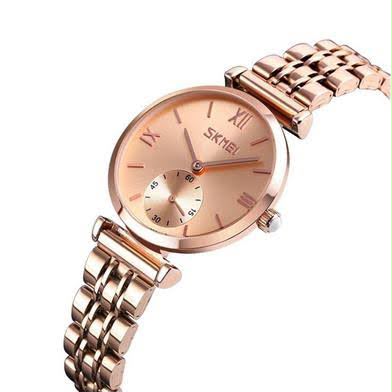 SKMEI Rose Gold Link Watch for Women